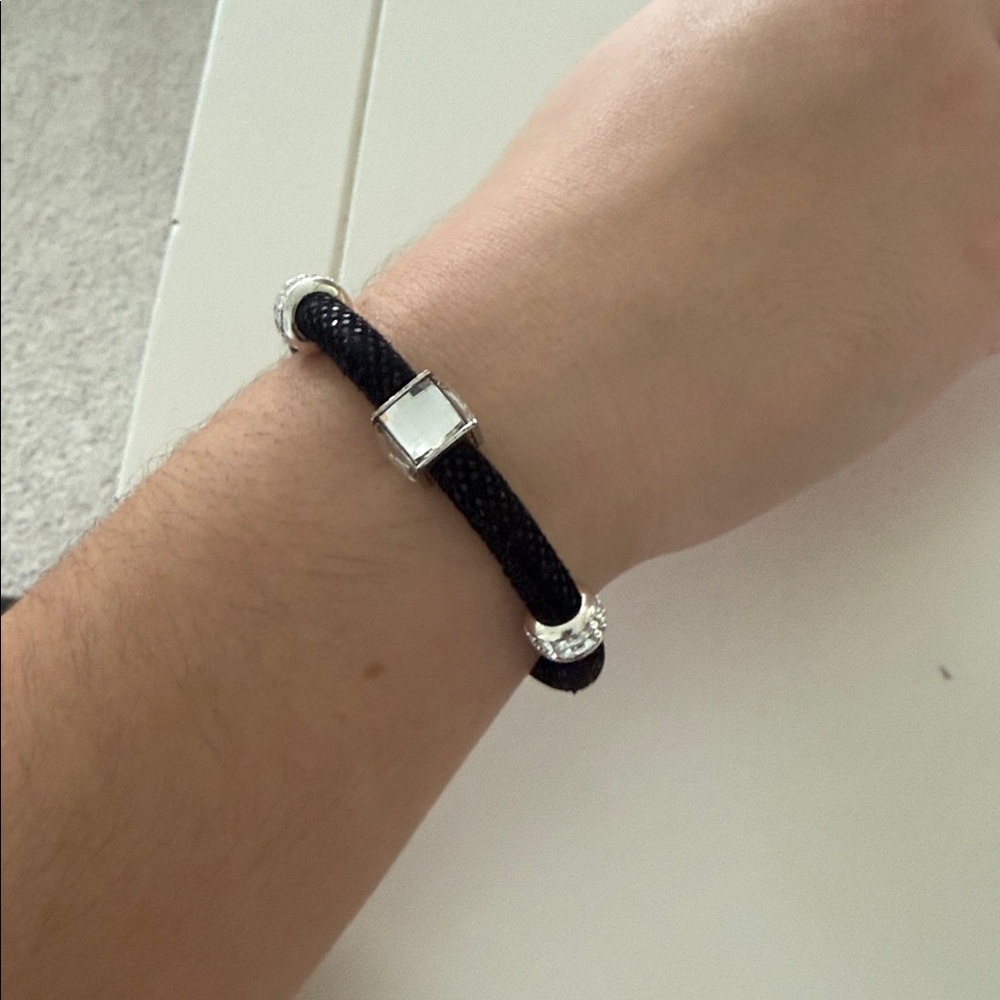 BRIGHTON Black Bracelet with Silver Details